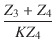 $\displaystyle {\frac{{Z_3 + Z_4}}{{K Z_4}}}$