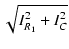 $\displaystyle \sqrt{{I_{R_1}^2 + I_C^2}}$