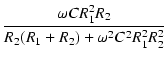 $\displaystyle {\frac{{\omega C R_1^2 R_2}}{{R_2(R_1+R_2)+\omega^2C^2R_1^2R_2^2}}}$