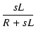 $\displaystyle {\frac{{sL}}{{R + sL}}}$