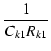 $\displaystyle {\frac{{1}}{{C_{k1}R_{k1}}}}$
