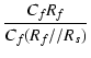 $\displaystyle {\frac{{C_fR_f}}{{C_f(R_f//R_s)}}}$