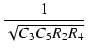 $\displaystyle {\frac{{1}}{{\sqrt{C_3 C_5 R_2 R_4}}}}$