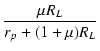$\displaystyle {\frac{{\micro R_L}}{{r_p + (1+\micro)R_L}}}$