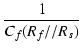 $\displaystyle {\frac{{1}}{{C_f (R_f // R_s)}}}$