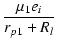 $\displaystyle {\frac{{\micro_1 e_i}}{{r_{p1}+R_l}}}$