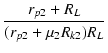 $\displaystyle {\frac{{r_{p2}+R_L}}{{(r_{p2}+\micro_2 R_{k2})R_L}}}$