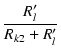 $\displaystyle {\frac{{R_l'}}{{R_{k2}+R_l'}}}$