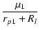 $\displaystyle {\frac{{\micro_1}}{{r_{p1}+R_l}}}$