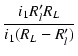 $\displaystyle {\frac{{i_1 R_l' R_L}}{{i_1 (R_L - R_l')}}}$
